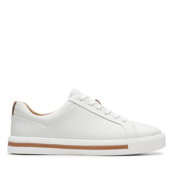 Clarks Womens Un Maui Lace Flat Shoes White | CA-2980745